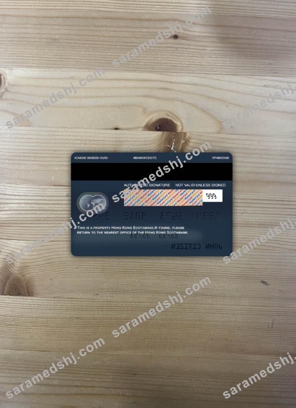 Hong Kong Scotiabank mastercard photolook back